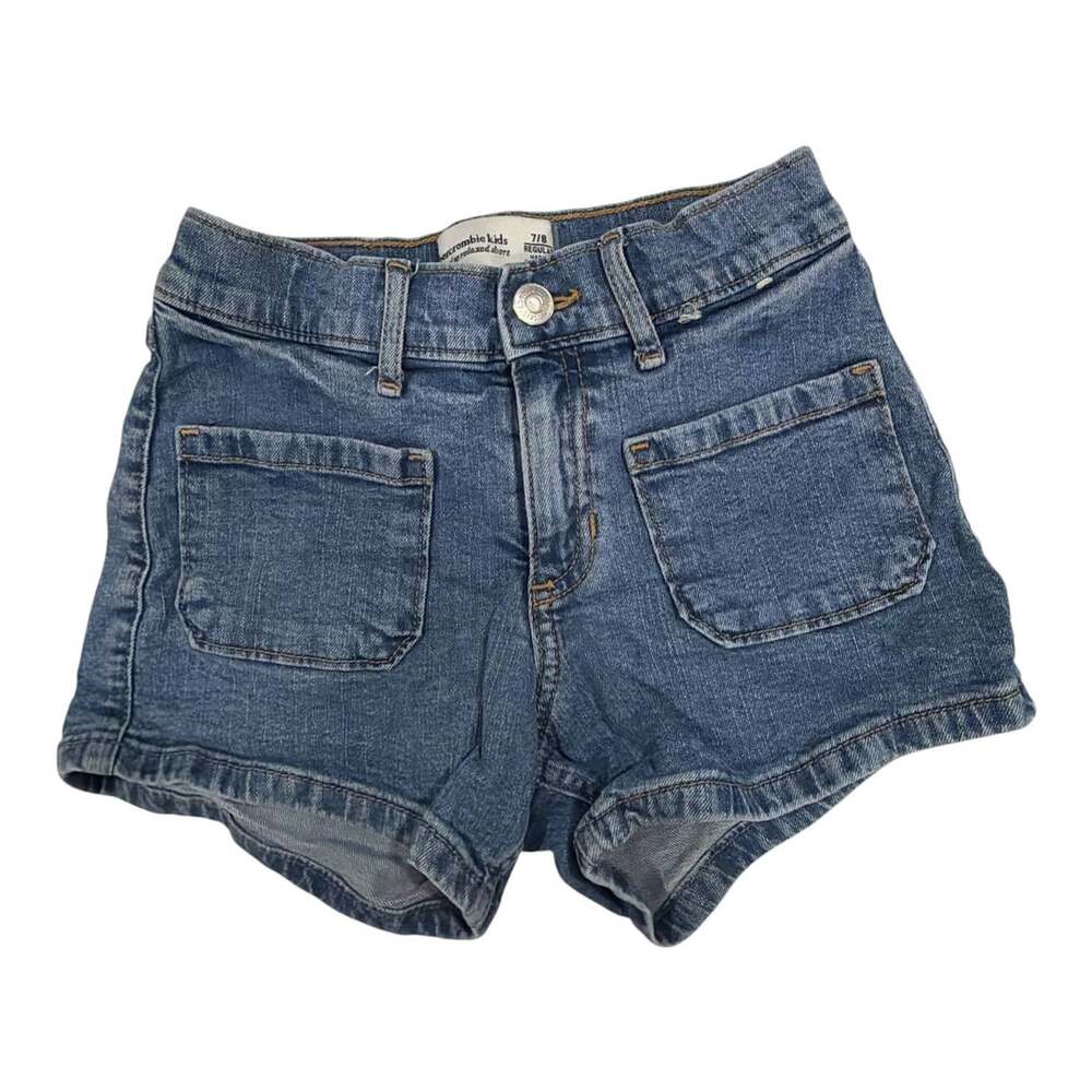 Abercrombie Kids High Rise Relaxed Denim Shorts Size 7/8